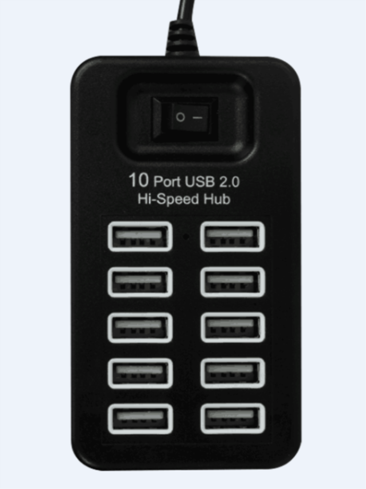 USB Hub Splitter One-To-Four, One-To-Ten Converter, High-Speed Expansion 10-Port Hub Hub Expander