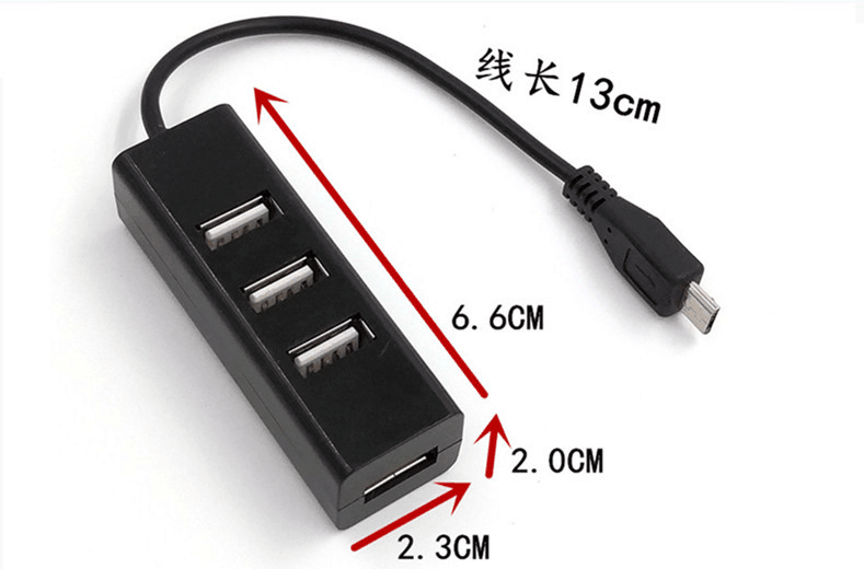 Mobile phone HUB micro to usb2 0 one drag four extension cable hub hub notebook expansion divider