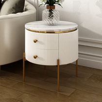 Postmodern light luxury and corner several living room creative paint marble round tea few beds cots sofa side cabinet