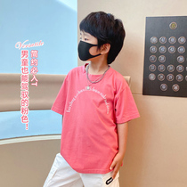 Boys New T-Shirt 2022 Spring Summer Baby Pure Cotton Big Kids T-shirt Round Neck Casual Big Kids T Fashion