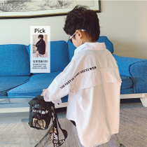 Small crooked childrens clothing 2021 autumn and winter clothing new boy loose shirt medium child Korean thick long sleeve plus velvet shirt