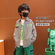 Small Crooked Boy Clothes 2022 Spring Autumn Season New Lining Capsized Baby Cupola Children Foreign Air Children Shirts