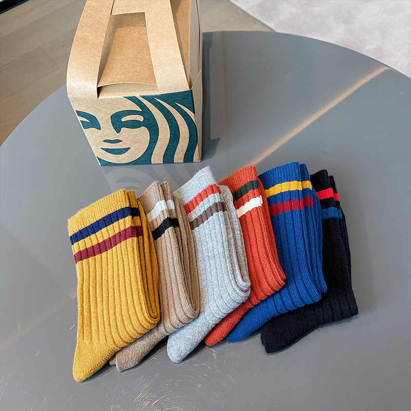 Little crooked children's clothing boys new children's cotton socks baby middle-waist socks floor socks middle-aged children's socks Korean version of the tide