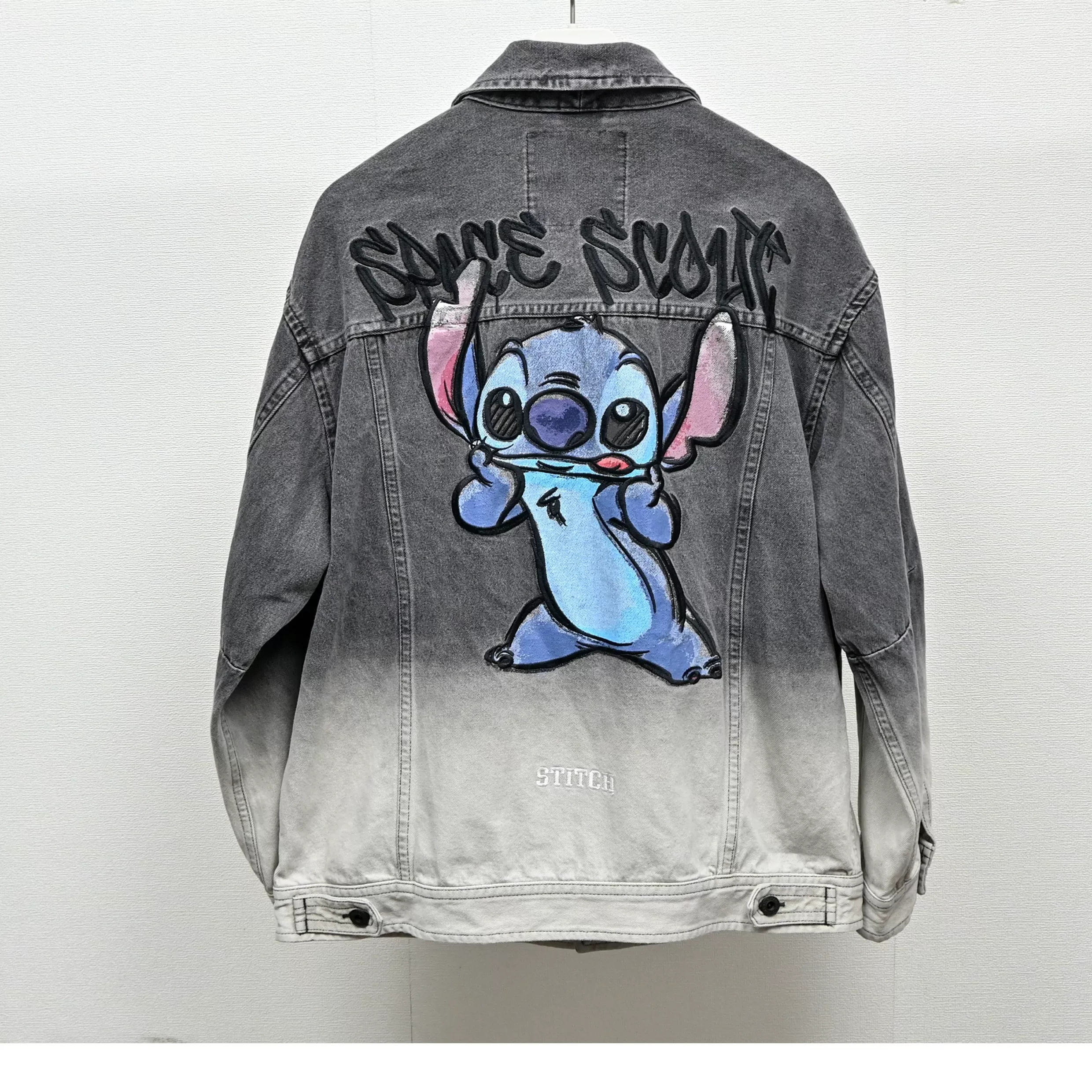 Джинсовая куртка с градиентной стиркой для мужчин ABLE JEANS Мужчины и женщины топ лацкан свободная модная куртка