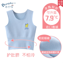 Baby protective belted vest pure cotton with spring and autumn velvet slim fit with bottomless sleeveless army-care umbilical cord