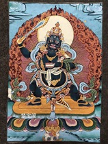 Black Wen Bodhisattva Tangka embroidery drawing Tibetan Buddha picture poetry of Tibetan Buddha picture and painting of gold wire hanging painting