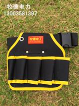 Electrician canvas kit tool bag hardware repair bag electrical tool fork can be customized for electrician Special