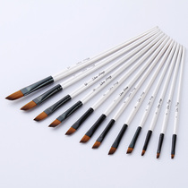 12 shell white oblique peak nylon hair gouache Watercolor pen Acrylic brush Art brush