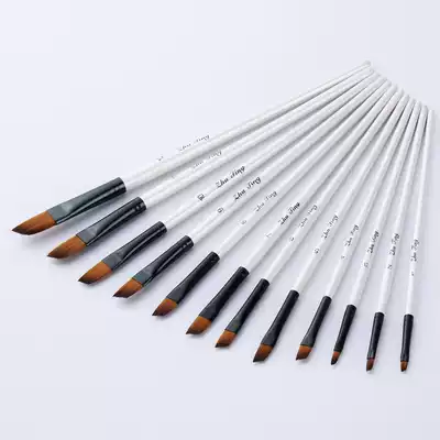 12 shell White oblique peak nylon hair watercolor pen watercolor pen acrylic brush art brush