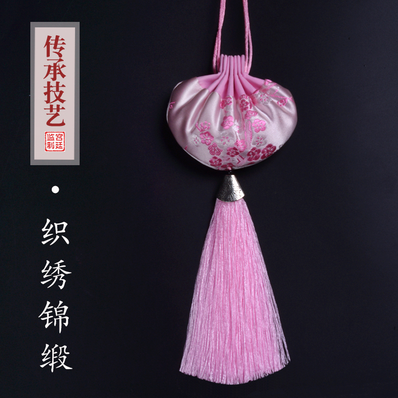 Handmade court characteristic sachet Chinese rhyme portable embroidery sachet Empty bag Baby fetal hair sachet empty bag