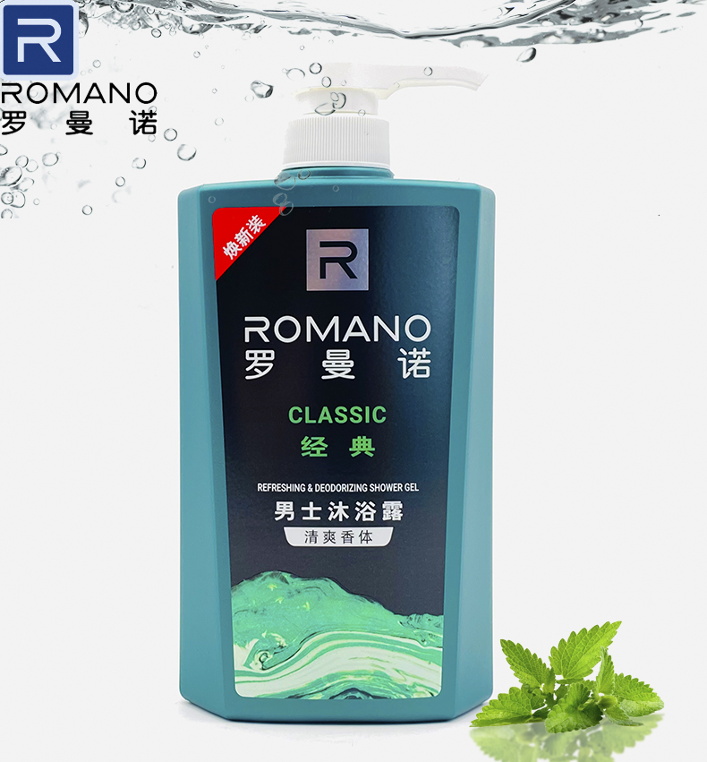 Romano classic men refreshing fragrance shower 600ml left fragrance and clean
