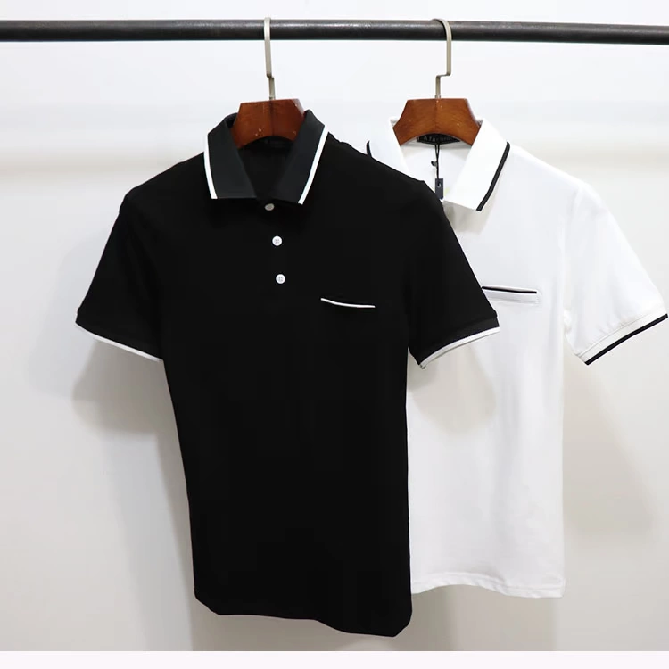 Xu hướng đơn giản và đa năng của các chàng trai áo thun ngắn tay Áo sơ mi POLO chống cổ áo phiên bản Hàn Quốc thời trang nam tự tu luyện