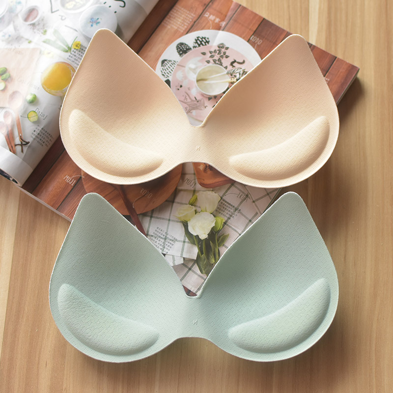 Latex Chest Cushion Inserts in Thickened Female Bra Inner Padded Replacement Sports Vest Underwear Beauty Back Sponge Mat