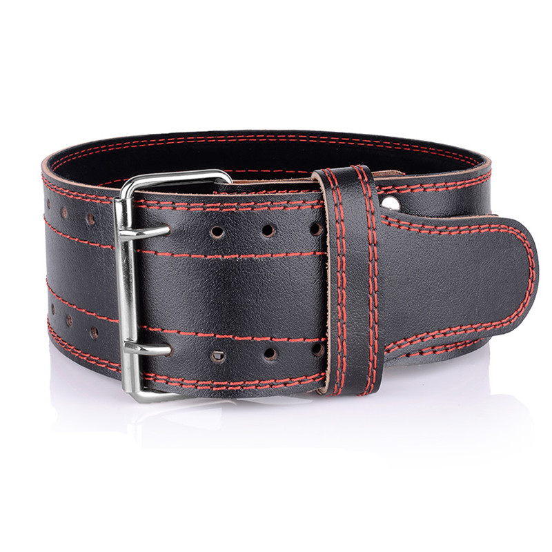 Real Leather Deep Squatting Fitness Belt Care Waist Cow Leather Weightlifting Training Sports Strength Lifting Belt Fitness Room Guard