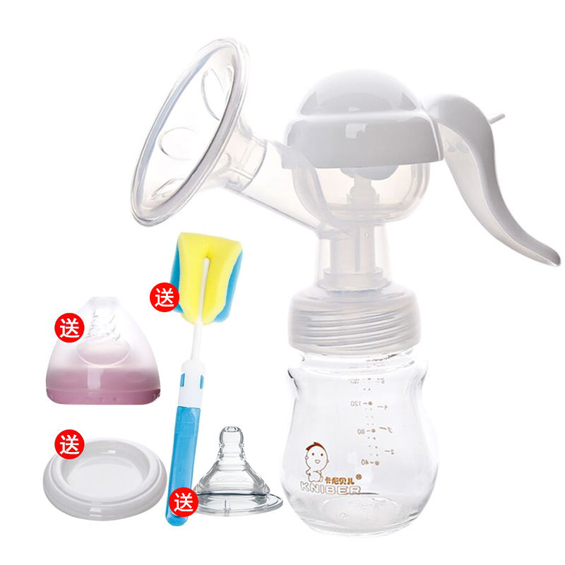 Breast pump manual suction adjustment gear massage silicone gasket breast milk collector breast milk collector milk bottle