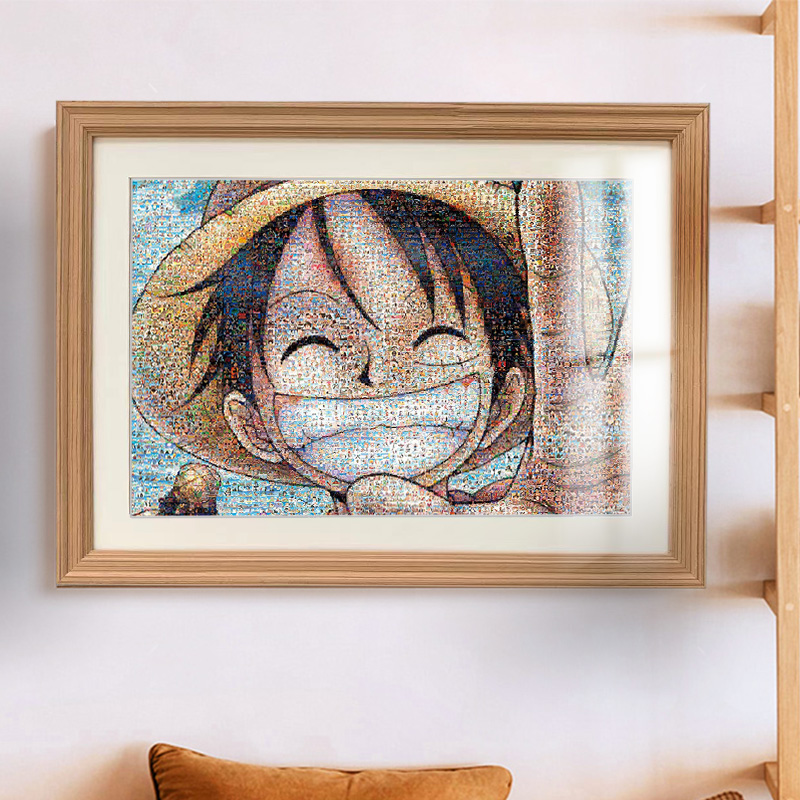 New puzzle frame 1000 pieces 50X75 frame 500 pieces 2000 pieces mounted picture frame hanging wall solid wood photo frame customization