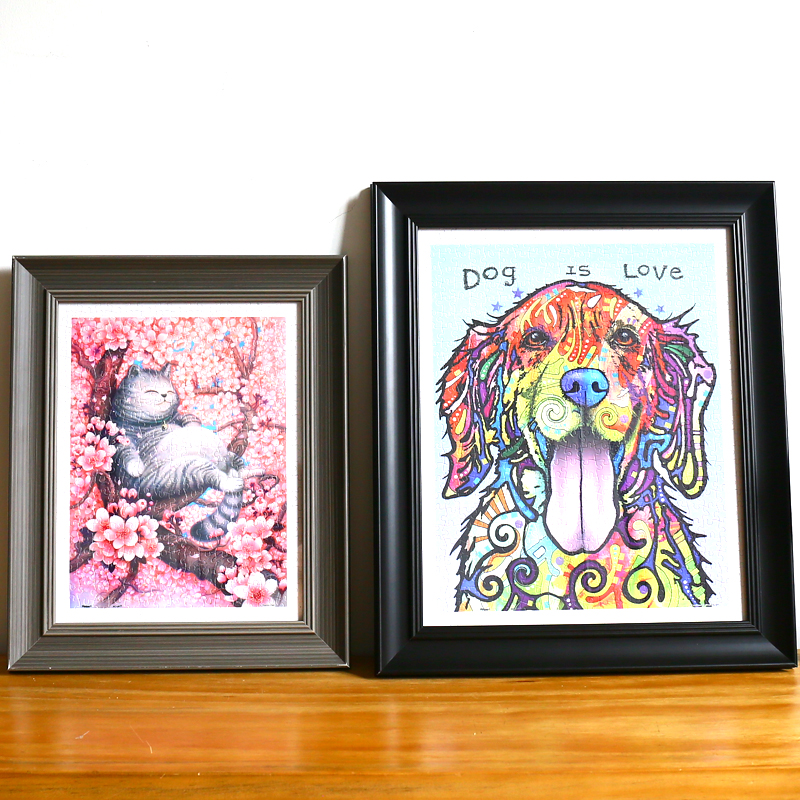 High-end solid wood puzzle frame 3DJP plastic puzzle special frame 300 pieces 500 pieces 1000 pieces 2000 pieces can be customized