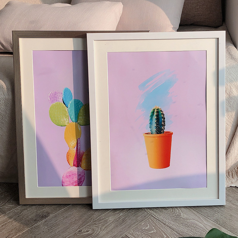 Solid wood flat frame 16 20 24 24 30 36 inch photo photo frame can be framed puzzle box custom-made