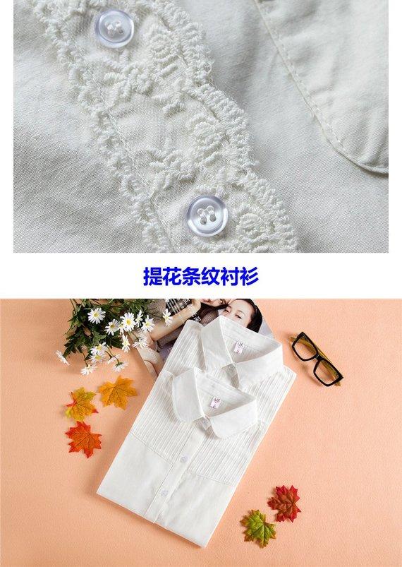 Mùa xuân mới của phụ nữ Mori size lớn là áo sơ mi mỏng tay dài mỏng màu trắng áo sơ mi nữ dài tay hoa
