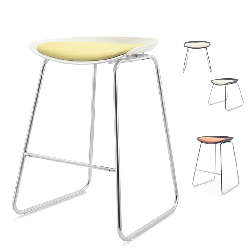 Dining Room Chair Plastic Chair Book Computer Room Stool Laboratory Stool Milk Tea Shop High Foot Bar Chair Student Discussion Bench