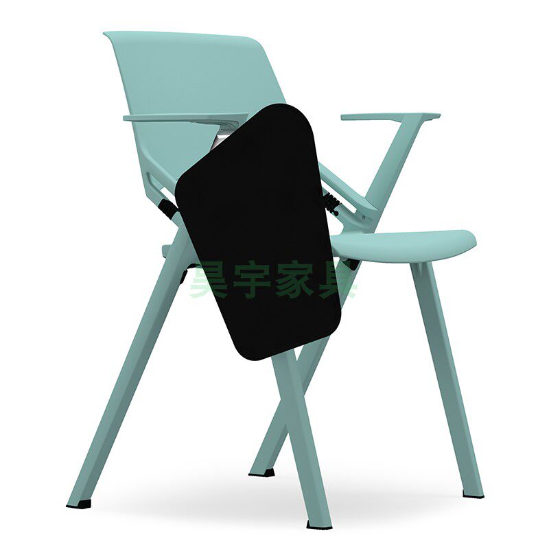 Stacking meeting chair with writing plate plastic chair training chair with table and chair integrated office chair exhibition reception chair-Taobao