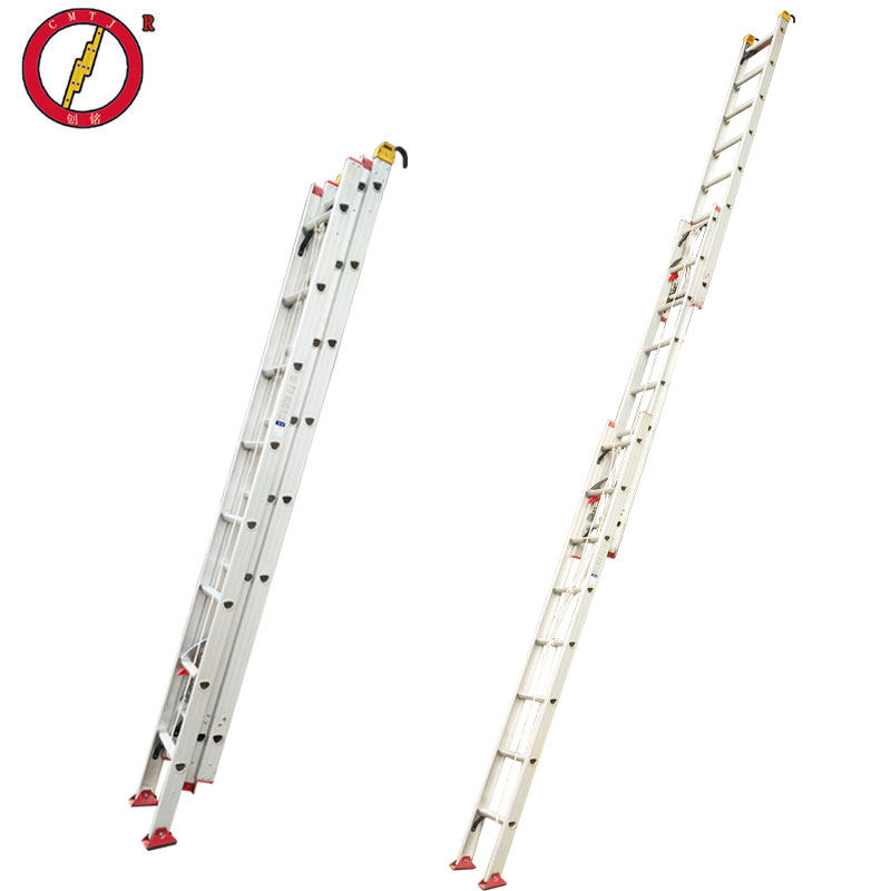 Aluminum alloy single side three-section drawing aluminum ladder fire climbing ladder