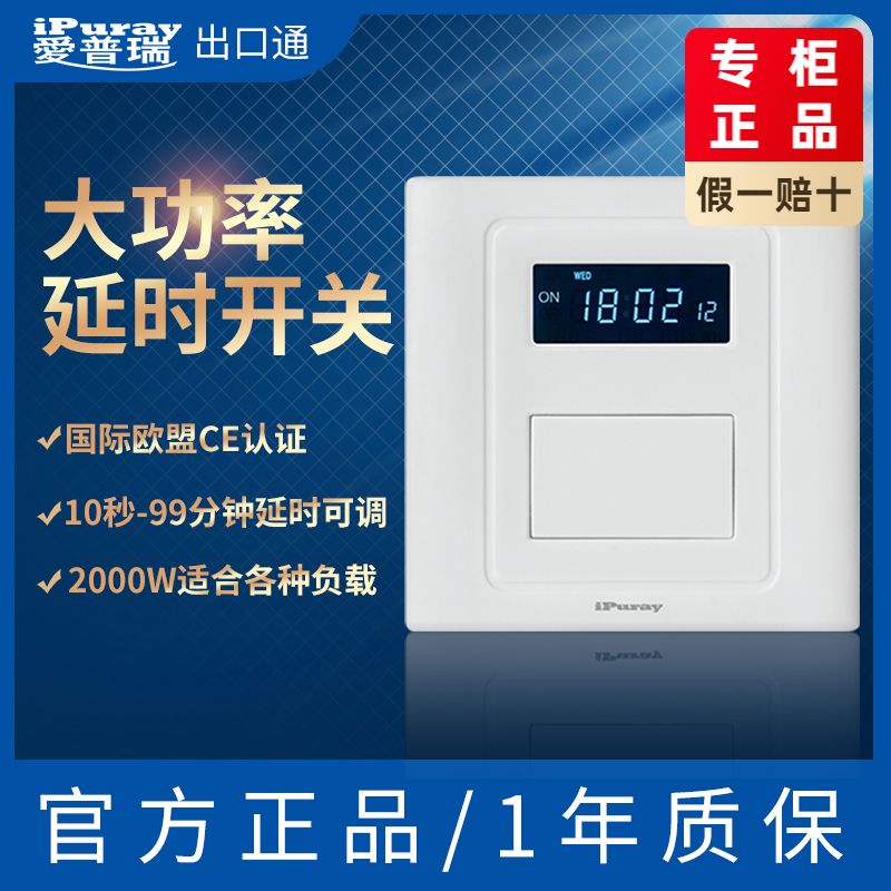 Export europe and the United States 86 high-power touch delay switch Ventilation exhaust fan water pump countdown delay switch