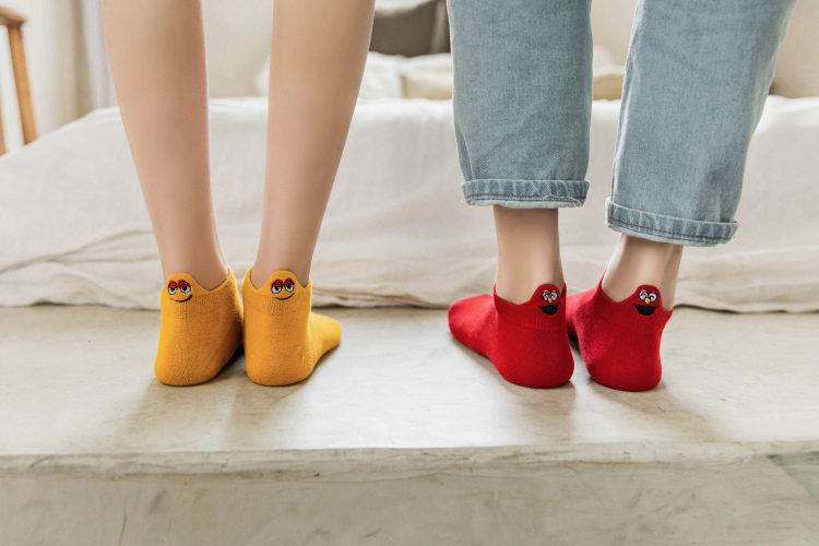 Vớ nữ nông miệng vớ Hàn Quốc ulzzang dễ thương vớ cotton thủy triều cá tính vớ vui đôi tất mùa hè - Vớ bông vớ champion