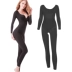 Tingmei Yuya sau sinh corset quần dài tay kết hợp áo lót bó sát hông bụng giảm béo đồ lót bộ đồ lót 1 mảnh mùa thu Một mảnh