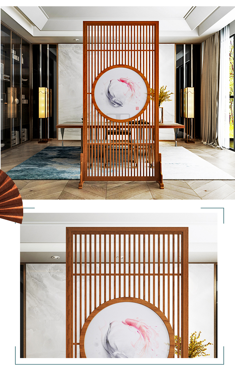 Màn hình phân vùng trang trí phòng khách khách sạn phòng ngủ nhà lối vào hiên đơn giản mới hiện đại Trung Quốc hàng rào gỗ di chuyển - Màn hình / Cửa sổ bình phong đẹp