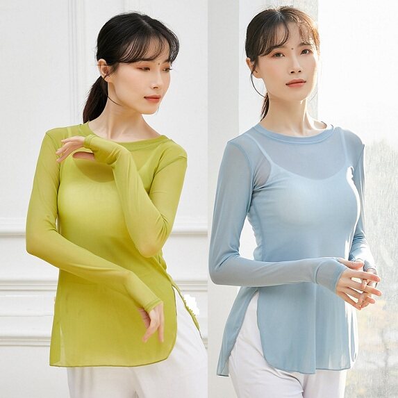 Modern classical Chinese folk dance body rhythm training clothes female body set finger mesh top teacher professional clothing