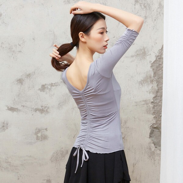 Back rope V-leading dance body coat training exercise coat to fit Moden ballerin long sleeve