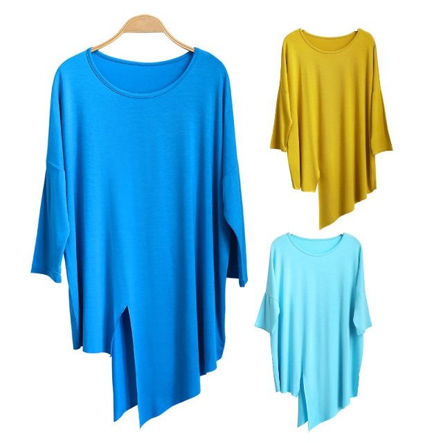 Loose and irregular downswing medium long version of modern dance practice Modale Blouse Women's Body Surface Performance Clothing