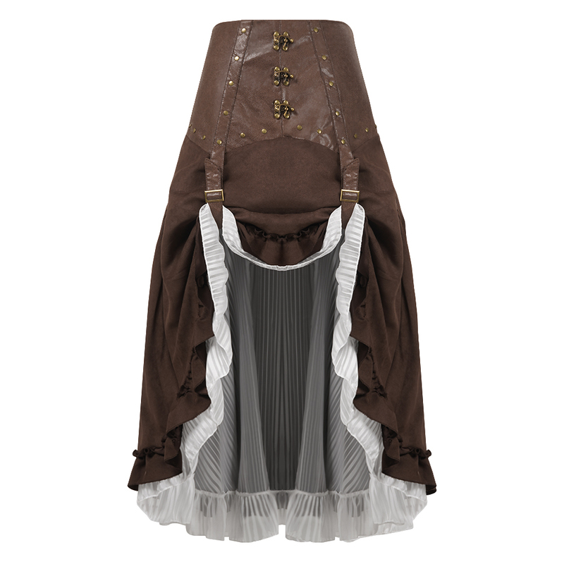 Popular Halloween Stage Costumes Steampunk Asymmetrical Skirt