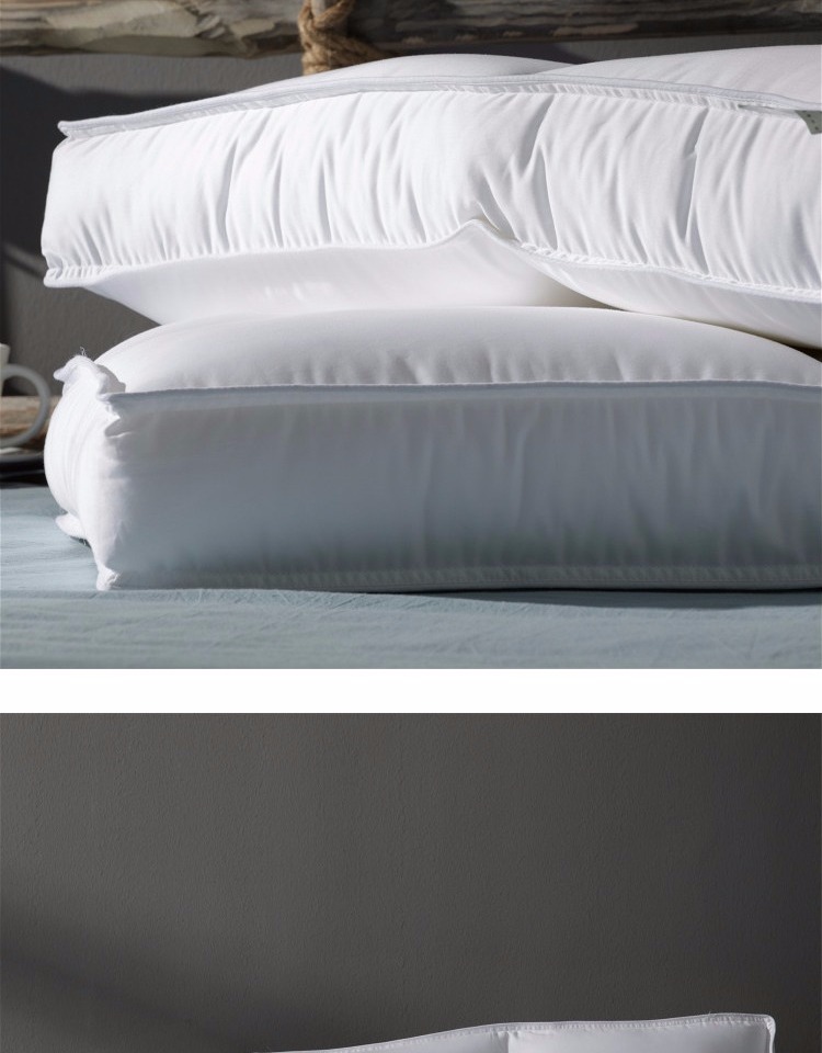 Gối sợi ba chiều đơn giản màu trắng mềm mại thoáng khí gối đơn gối đôi 48 * 74cm gối đơn - Gối gối tre