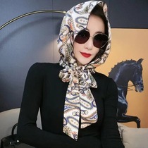Взрывается платок с платок на лентах два в одной Fashion 100 Hitch Cap Silk шарф элегантной многоцелевой крышки крышки крышки