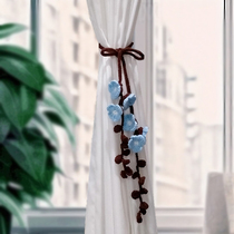 New pastoral curtain straps hand-hook flowers no punching curtain tie rope buckle gauze curtain tie hanging rope decoration