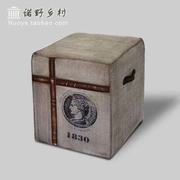 Nội thất Ấn Độ nhập khẩu gác xép phong cách công nghiệp vải mềm vuông phân quán cà phê quán bar gia đình đồ nội thất - Nội thất khách sạn