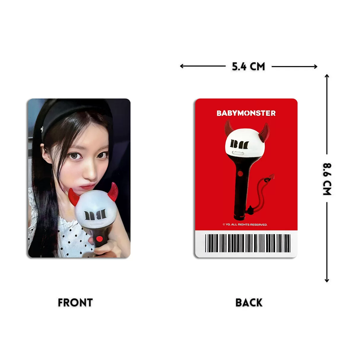 BABYMONSTER Peripheral DRIP Touring Glow Stick Small Card Polaroid Asa AHYEON CHIQUITA