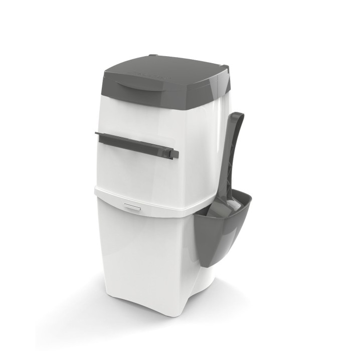 Spot imported cat litter special trash can Cat lock toilet tube LOCKER2 generation white trash can