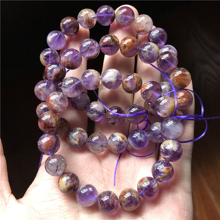 Special spike natural purple ghost bracelet single circle female purple titanium crystal hand string natural crystal jewelry