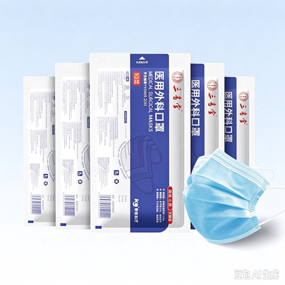 三豸堂医用外科口罩薄款透气口罩