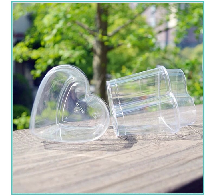 Сердце одна чашка -время Жесткий пластик сердце мусс чашка пудинг чашка десерт чашка лами Советский кубок пластик прозрачный 25 