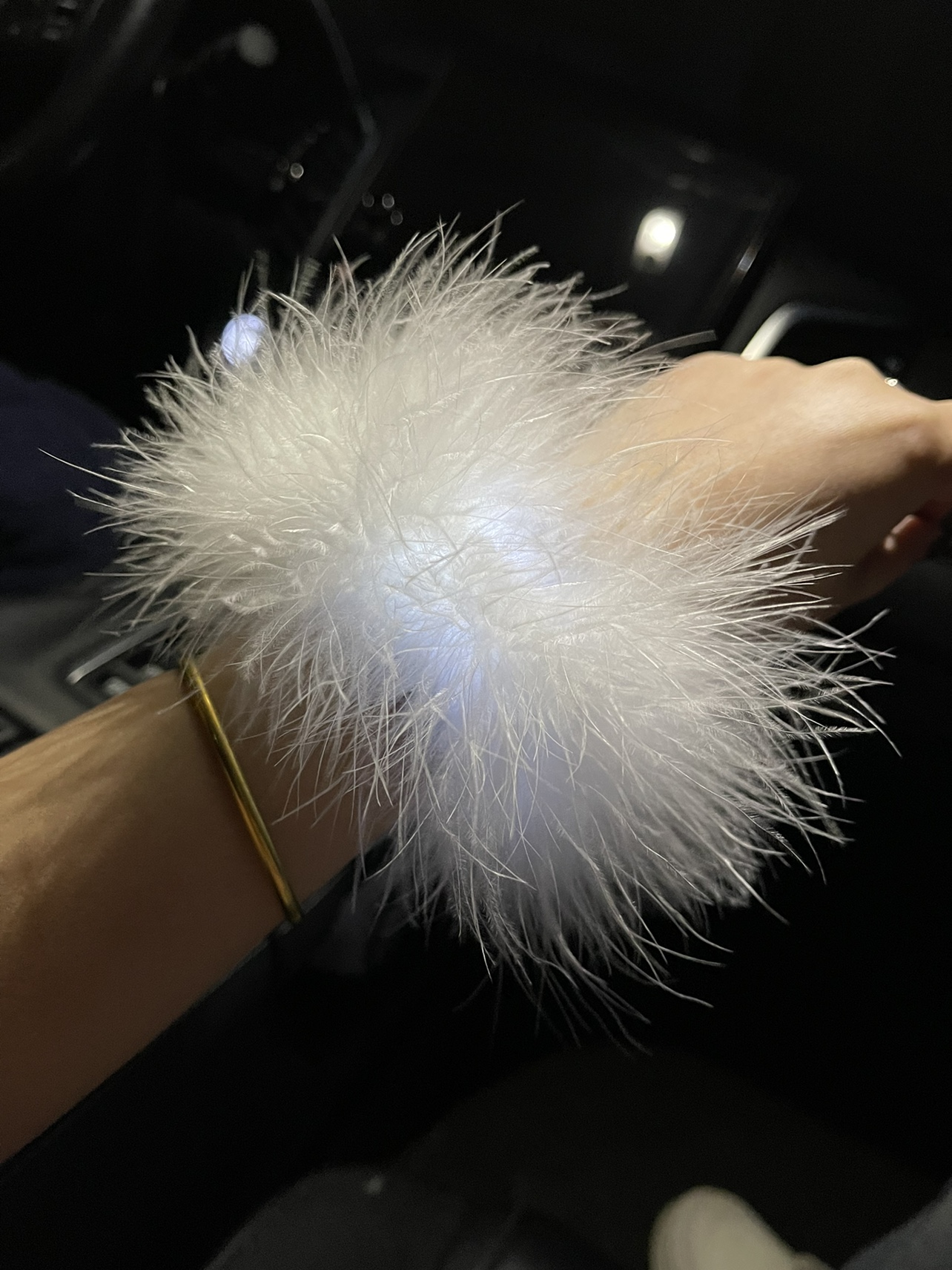 New ancient wind fairy Feather Snap Ring Hand Ring Ostrich Wool Feather Wrist Floral Ornament Toy Head Accessories Arm Ring-Taobao