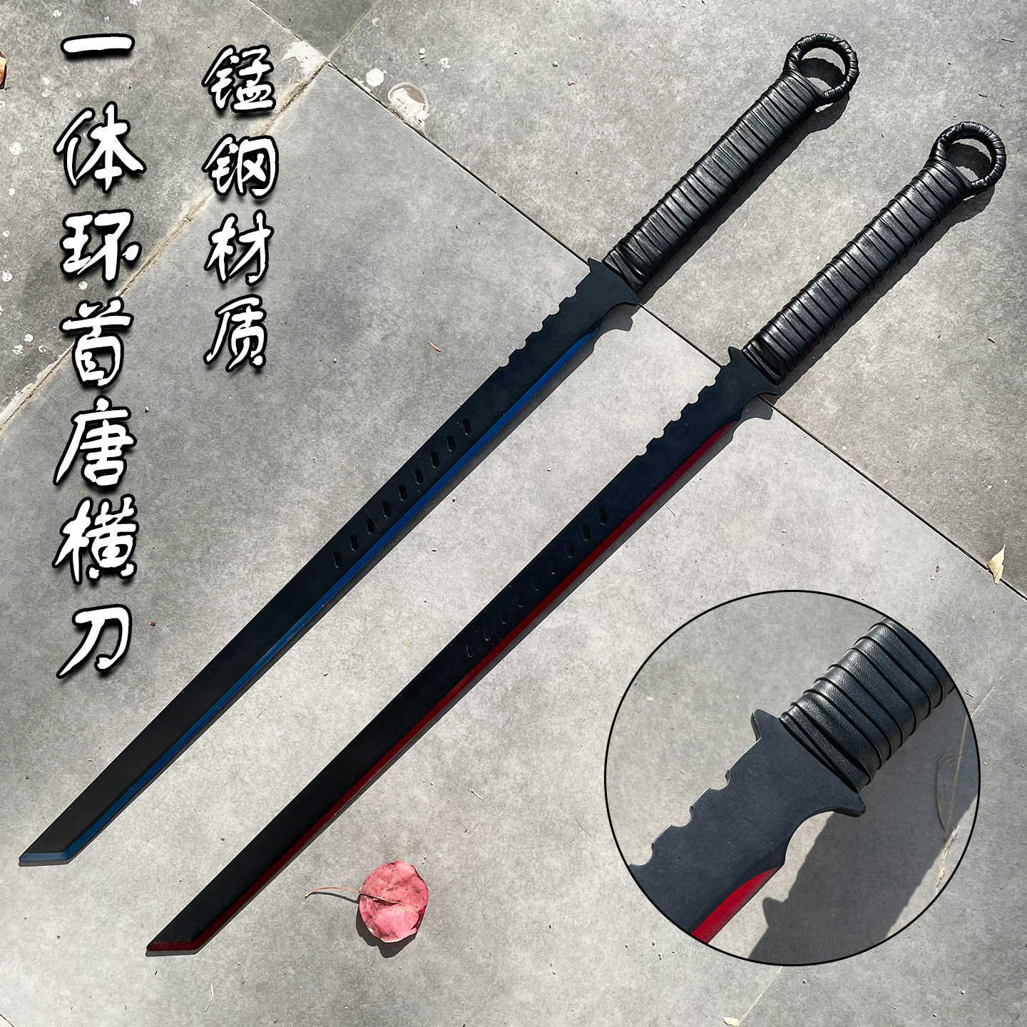 唐雲環首唐横刀百錬文紋鋼鳳尾紋 古兵器 武具 刀装具 日本刀 模造刀 居合刀 🔥 独特赛博朋克风环首唐横刀未开刃收藏刀具🏕️-剑-淘宝好物网