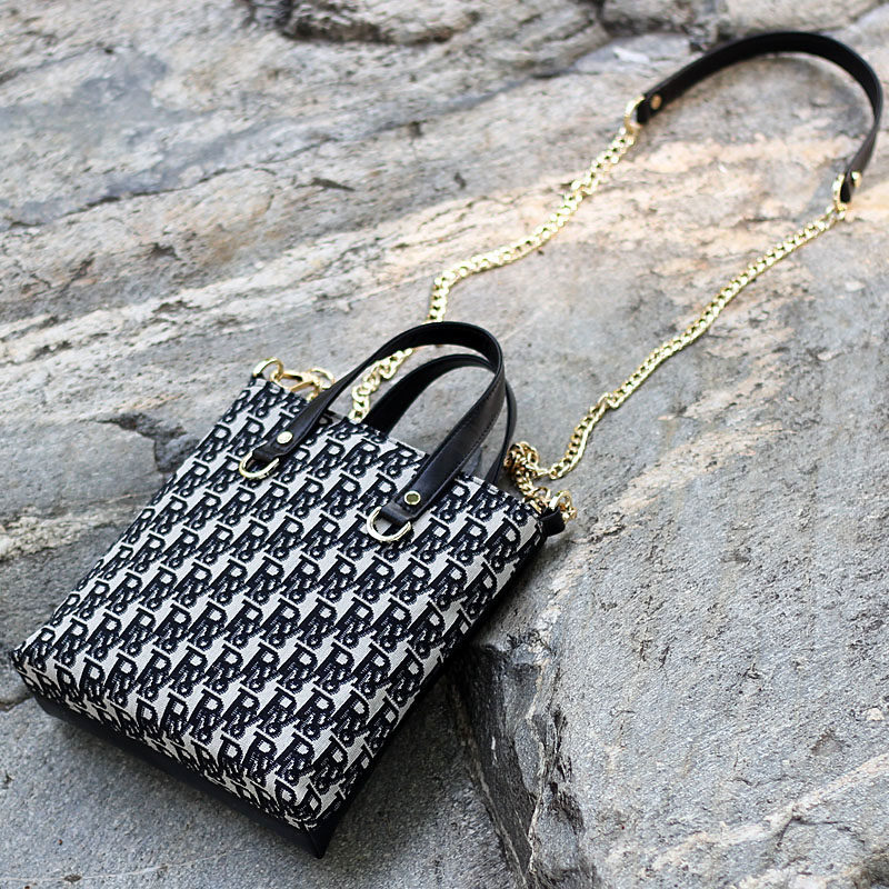 Light luxury niche high-end all-match chain small square women's bag canvas commuter handbag shoulder messenger bag