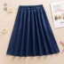 2019 mới cotton và váy lanh mùa hè nữ phiên bản Hàn Quốc của quần thun co giãn hoang dã nghệ thuật nhỏ váy dài tươi - Váy Váy
