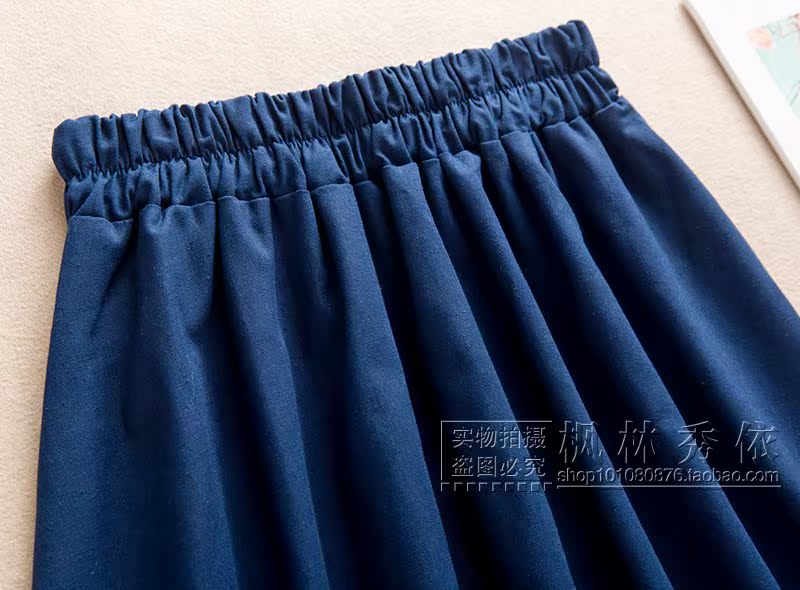 2019 mới cotton và váy lanh mùa hè nữ phiên bản Hàn Quốc của quần thun co giãn hoang dã nghệ thuật nhỏ váy dài tươi - Váy chân váy đẹp