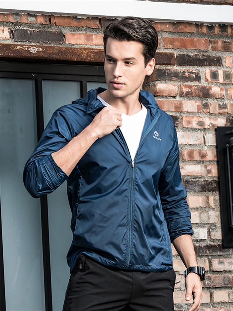 Women's anti-UV sunscreen clothing Men's thin skin clothing summer outdoor breathable quick-drying ultra-light windproof sports clothes