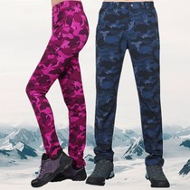 Explore soft shell pants female plus velvet stormtrooper pants Male breathable warm windproof waterproof autumn and winter outdoor sports hiking pants